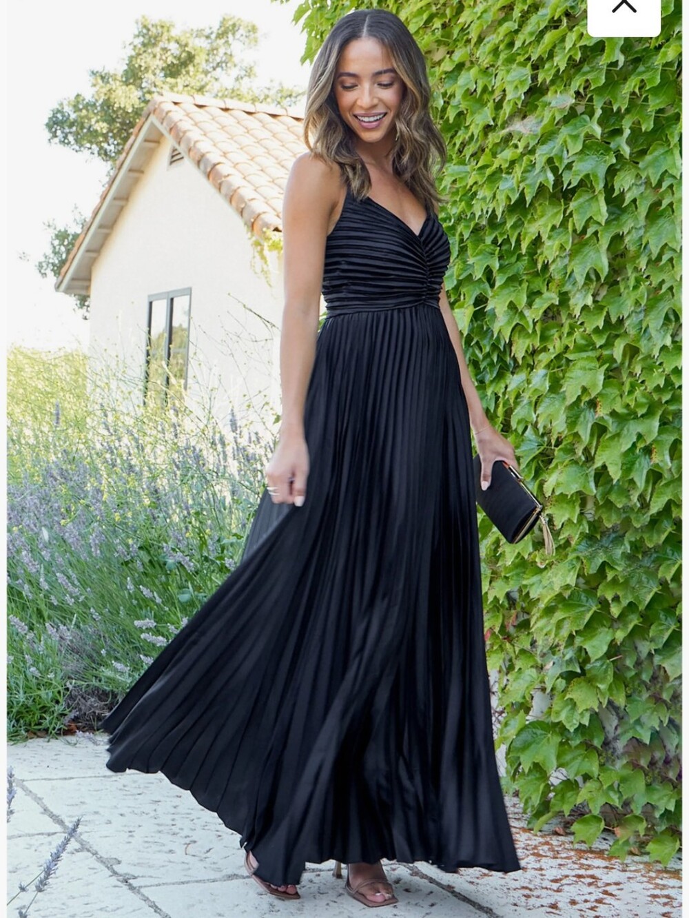 Petal & Pup NEW Size 14: Elegant Black Pleated Maxi Dress - Women